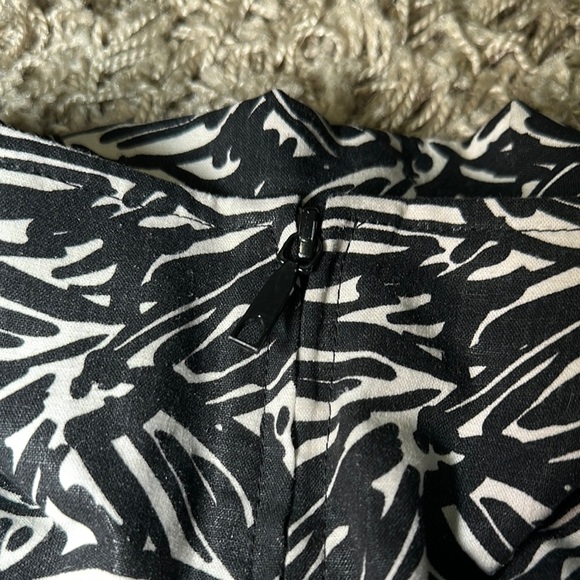 Lafayette 148 New York Women Zip Up Black and White Lightweight Jacket SZ 16 - Picture 9 of 15